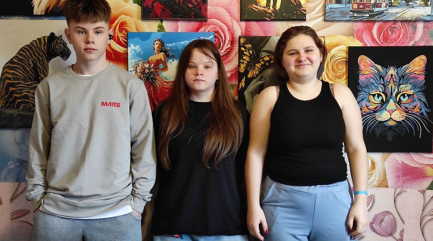 Oleksandra, Anatolii and Nina Romanenko