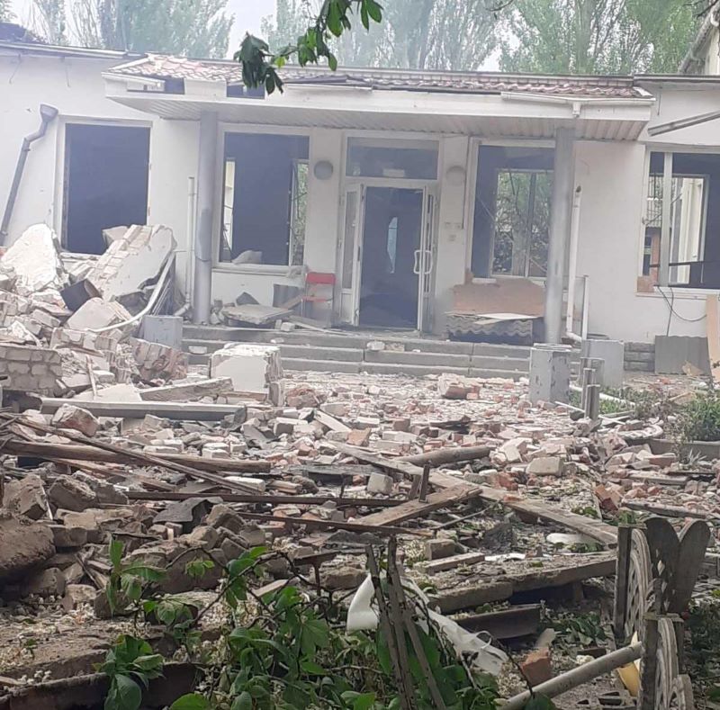 The russian occupiers destroyed the women's building