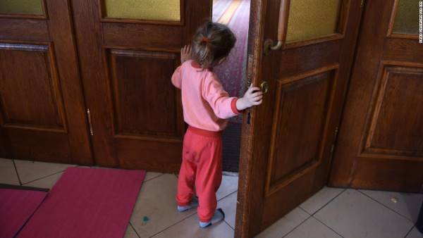 The last time Arina Matiushenkova, 3, was in Lviv station she had just fled home with her mother, Yana